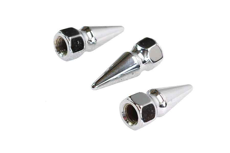 HARLEY Chrome Pike Nut Fine 3/8 inch-24 Thread Fits 0-  All, Models