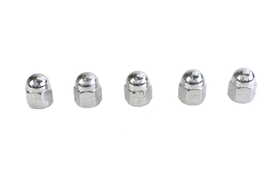 HARLEY Chrome Acorn Nut Fine 1/4 inch-28 Thread Fits 0-  All, Models