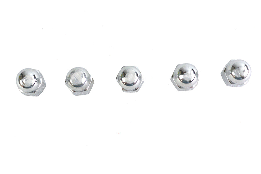HARLEY Chrome Acorn Nut Fine 1/4 inch-28 Thread Fits 0-  All, Models