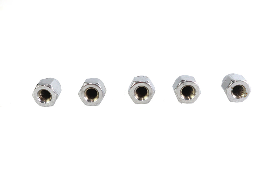 HARLEY Chrome Acorn Nut Fine 1/4 inch-28 Thread Fits 0-  All, Models