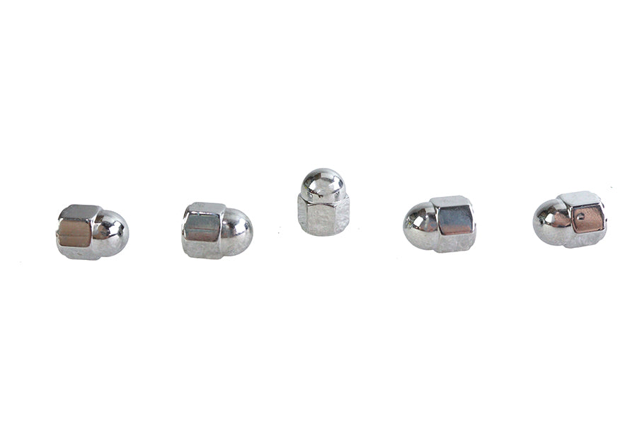 HARLEY Chrome Acorn Nut Fine 1/4 inch-28 Thread Fits 0-  All, Models
