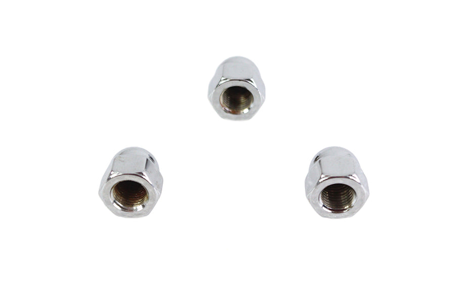 HARLEY Chrome Acorn Nut Fine 3/8 inch-24 Thread Fits 0-  All, Models