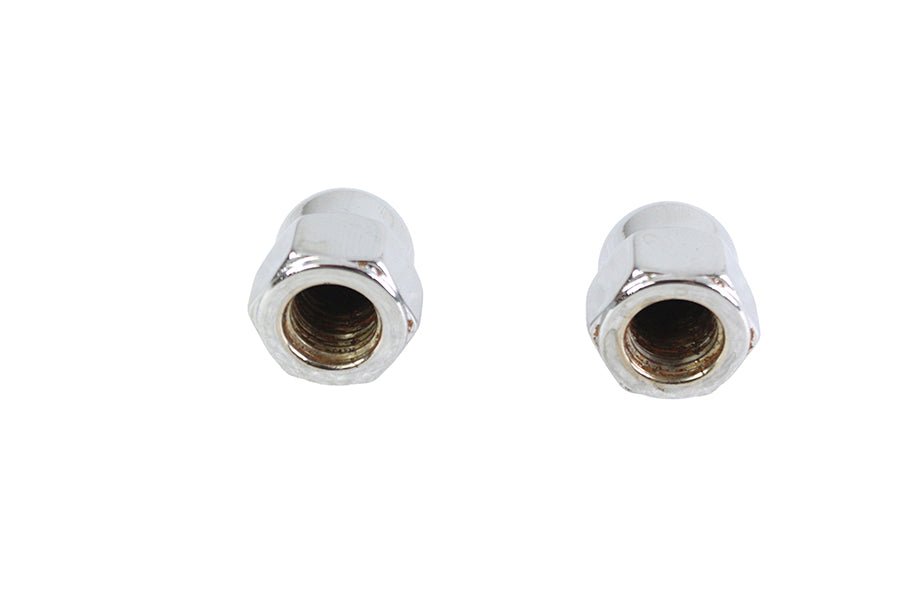 HARLEY Chrome Acorn Nut Set Fine 7/16 inch-20 Thread Fits 0-  All, Models