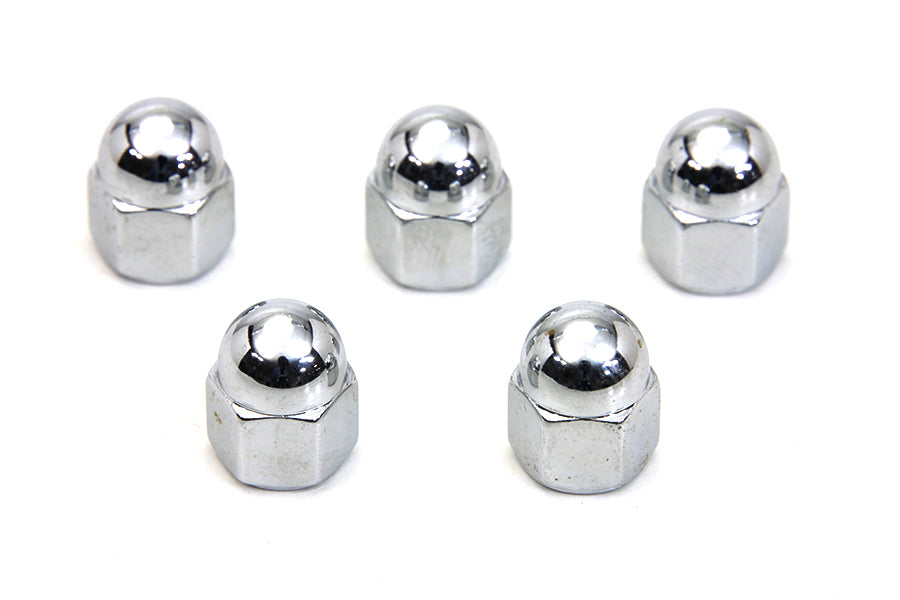 HARLEY Chrome Acorn Nut 1/4 inch-20 Coarse Thread Fits 0-  All, Models