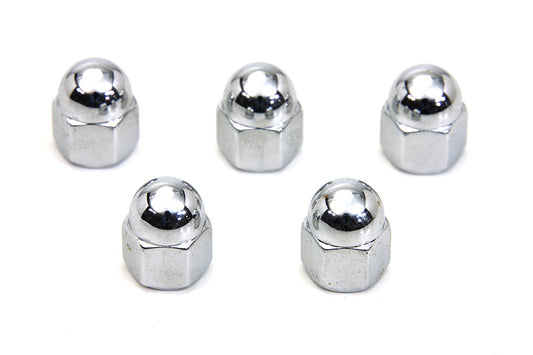 HARLEY Chrome Acorn Nut 1/4 inch-20 Coarse Thread Fits 0-  All, Models