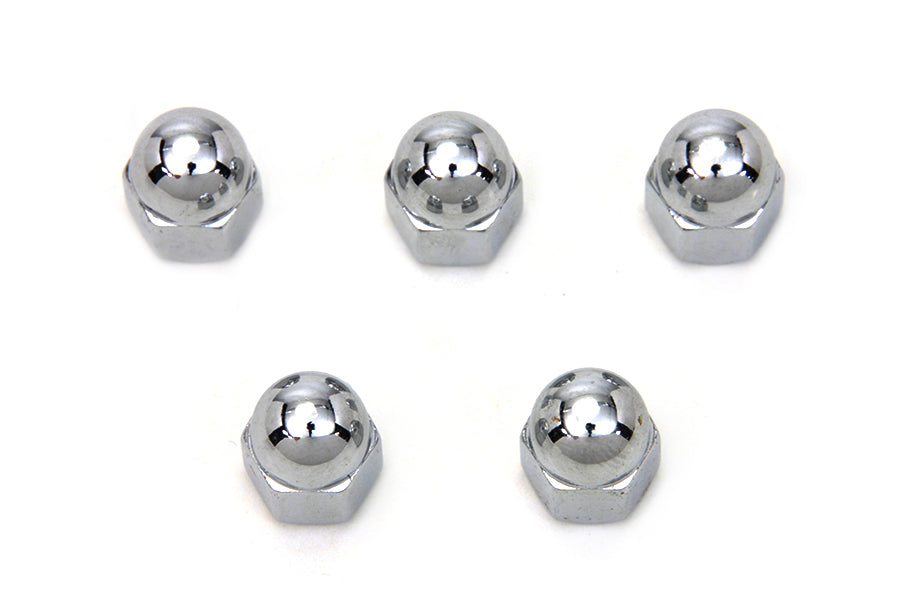 HARLEY Chrome Acorn Nut 1/4 inch-20 Coarse Thread Fits 0-  All, Models
