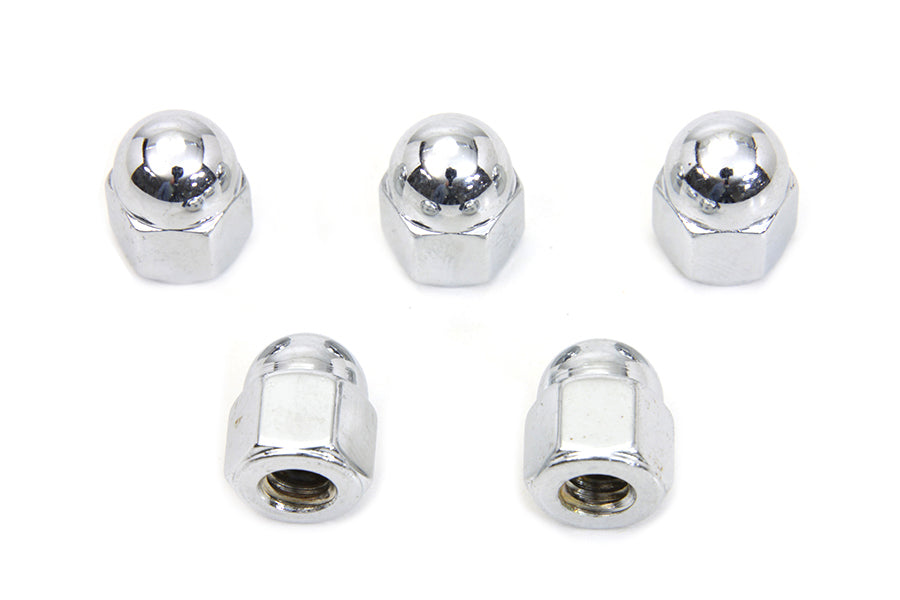 HARLEY Chrome Acorn Nut 1/4 inch-20 Coarse Thread Fits 0-  All, Models