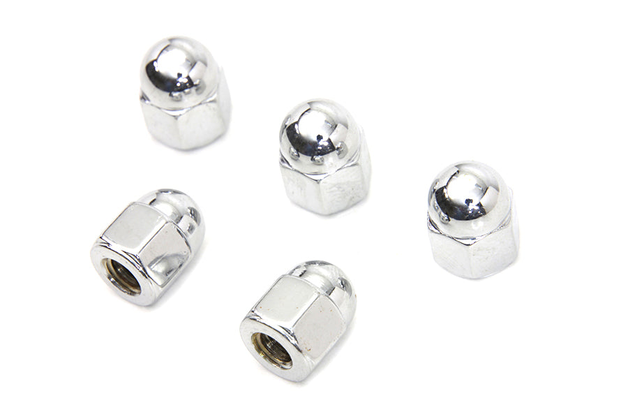 HARLEY Chrome Acorn Nut 1/4 inch-20 Coarse Thread Fits 0-  All, Models