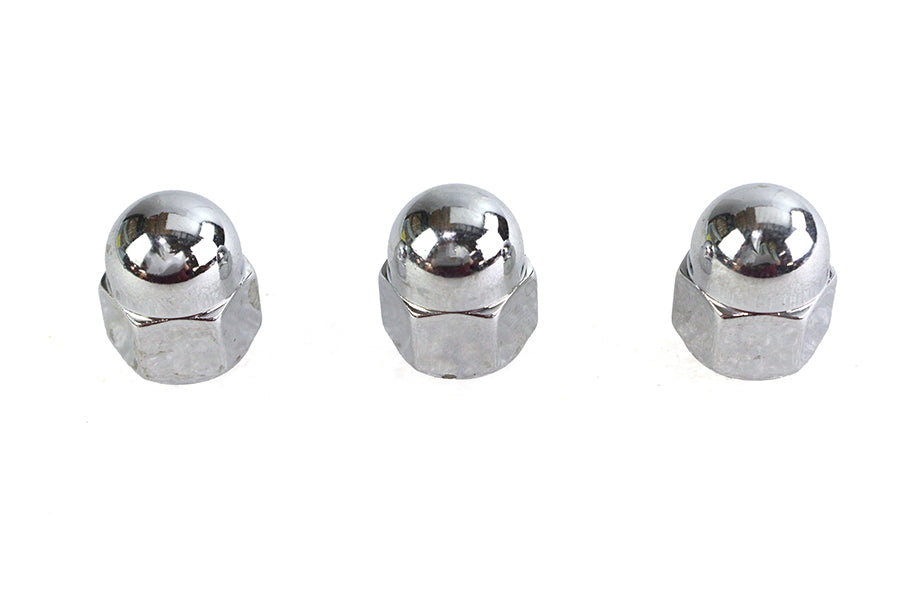 HARLEY Chrome Acorn Nut 3/8 inch-16 Coarse Thread Fits 0-  All, Models