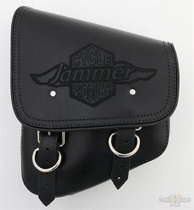 Custom Chrome HARLEY BLACK JAMMER LEFT SADDLEBAG SOFTAIL/RIGID MODELS