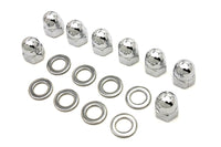 HARLEY Chrome Cylinder Base Acorn Nut and Washer Fits 1941-1977 FL,   1971-1977 FX,   1936-1940 EL,
