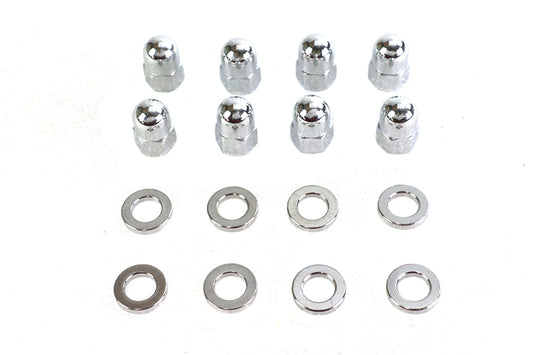 HARLEY Chrome Cylinder Base Acorn Nut and Washer Fits 1957-1984 XL,