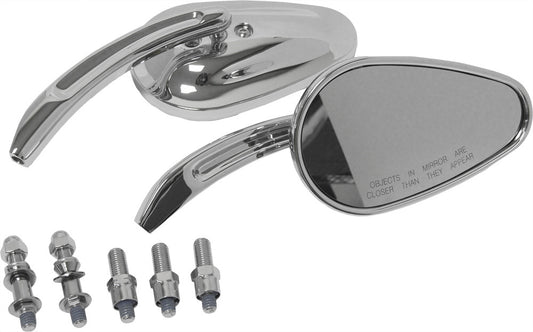 HARLEY HARDDRIVE MIRRORS CHROME TAPERED CHROME  18-130