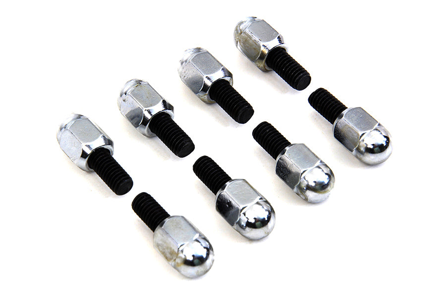 HARLEY Chrome Acorn Tappet Base Bolt 1/4 inch X 24 Thread Fits 1936-1940 EL,   1971-1975 FX,