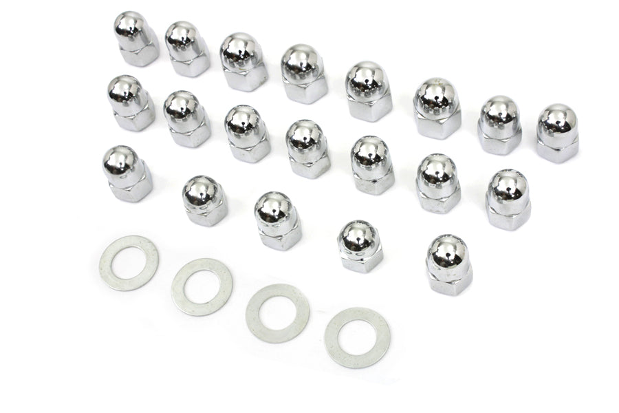 HARLEY Acorn Rocker Box Nut Set Fits 1966-1984 FL,   1971-1984 FX,   1982-1983 FXR,   1979-1983 FLT,
