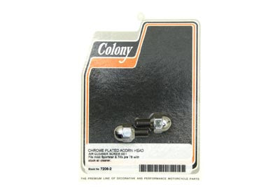 HARLEY Chrome Air Cleaner Screws Acorn Style Fits 1957-1977 XL,