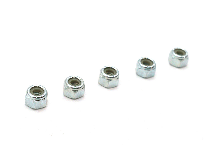 HARLEY Zinc Plated Hex Nuts 1/4 inch-20 Nyloc Fits 0-  All, models