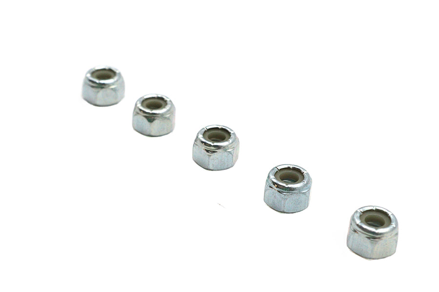 HARLEY Zinc Plated Hex Nuts 1/4 inch-20 Nyloc Fits 0-  All, models