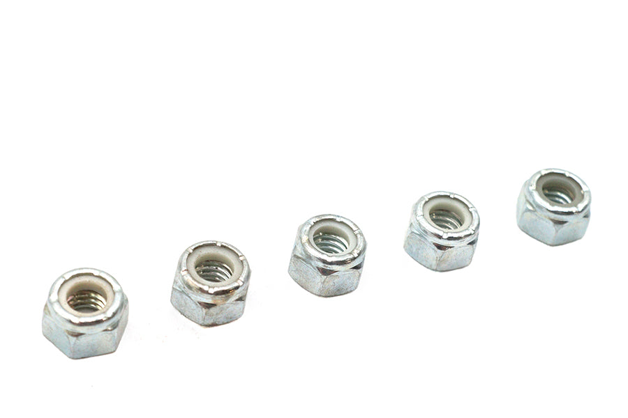HARLEY Zinc Plated Hex Nuts 5/16 inch-18 Nyloc Fits 0-  All, models