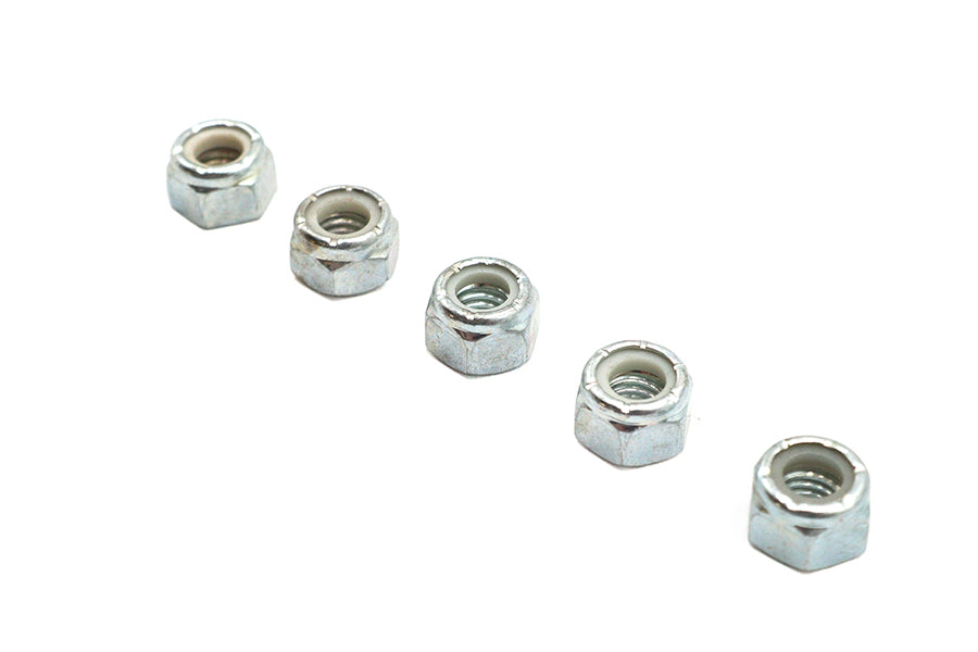 HARLEY Zinc Plated Hex Nuts 5/16 inch-18 Nyloc Fits 0-  All, models