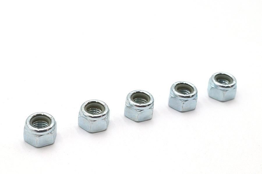 HARLEY Zinc Plated Hex Nuts 5/16 inch-24 Nyloc Fits 0-  All, models