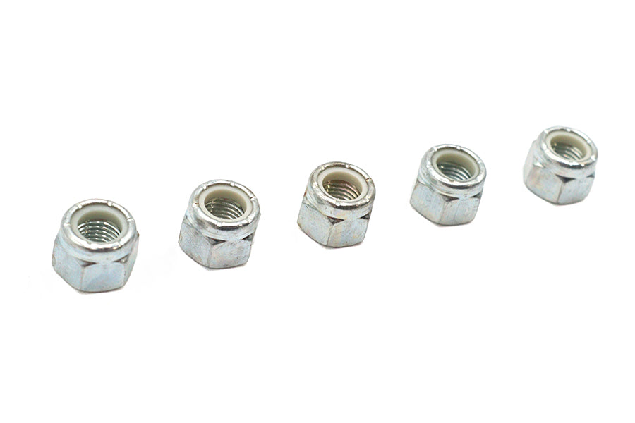 HARLEY Zinc Plated Hex Nuts 3/8 inch-24 Nyloc Fits 0-  All, models