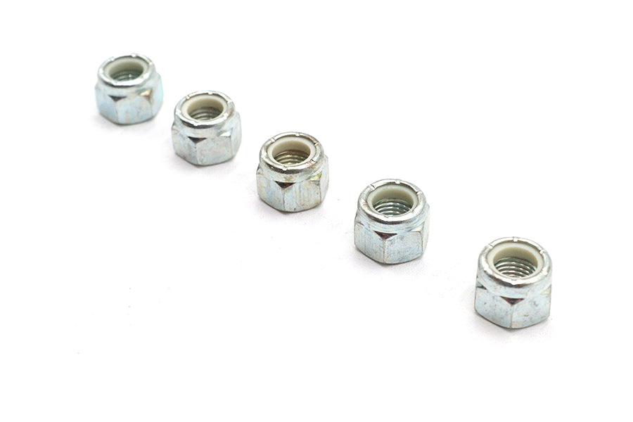 HARLEY Zinc Plated Hex Nuts 3/8 inch-24 Nyloc Fits 0-  All, models