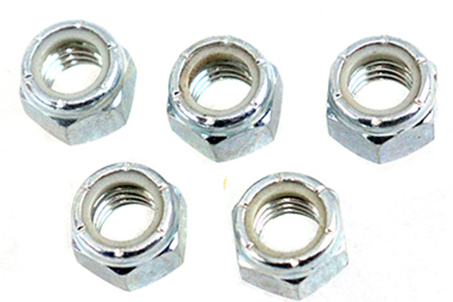 HARLEY Zinc Plated Hex Nuts 7/16 inch-20 Nyloc fits 0-  All,