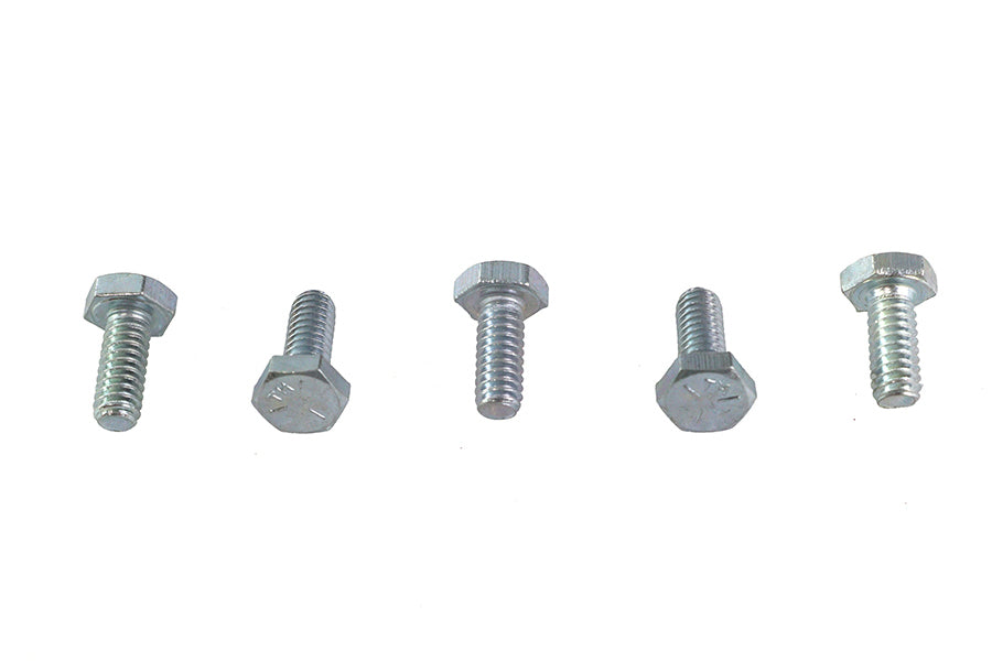 HARLEY Hex Cap Bolts Zinc 1/4 inch X 5/8 inch Fits 0-  All, models