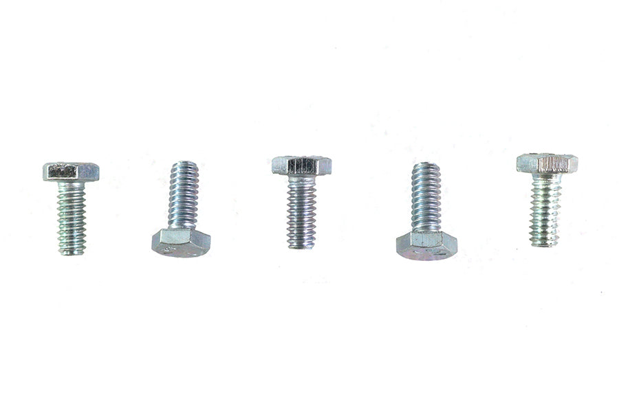 HARLEY Hex Cap Bolts Zinc 1/4 inch X 5/8 inch Fits 0-  All, models