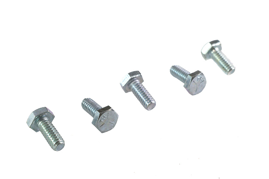 HARLEY Hex Cap Bolts Zinc 1/4 inch X 5/8 inch Fits 0-  All, models