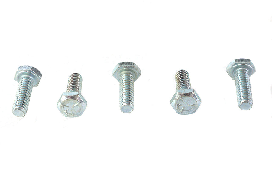 HARLEY Hex Cap Bolts Zinc 1/4 inch X 3/4 inch Fits 0-  All, models
