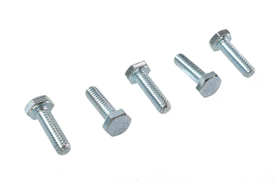 HARLEY Hex Cap Bolts Zinc 1/4 inch X 7/8 inch Fits 0-  All, models