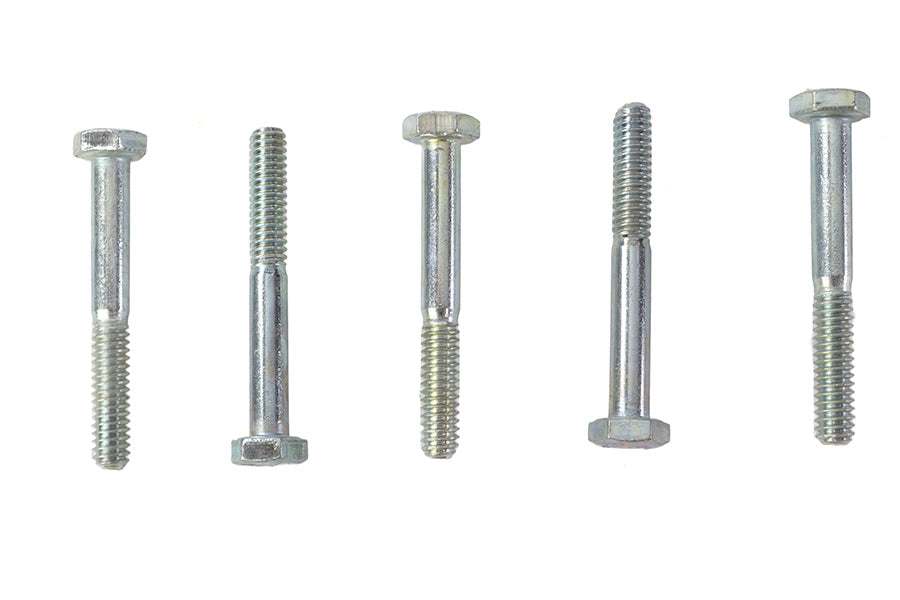 HARLEY Hex Cap Bolts Zinc 1/4 inch X 2 inch Fits 0-  All, models