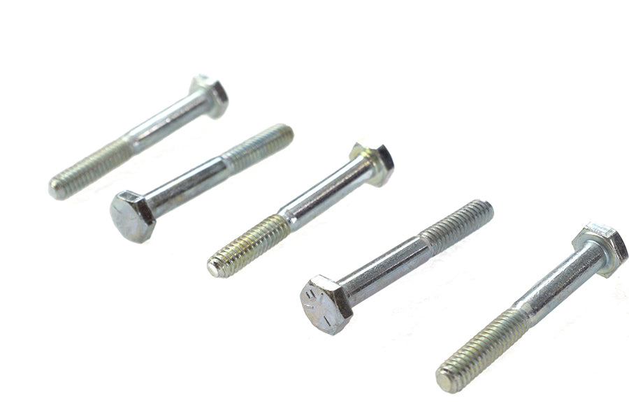 HARLEY Hex Cap Bolts Zinc 1/4 inch X 2 inch Fits 0-  All, models