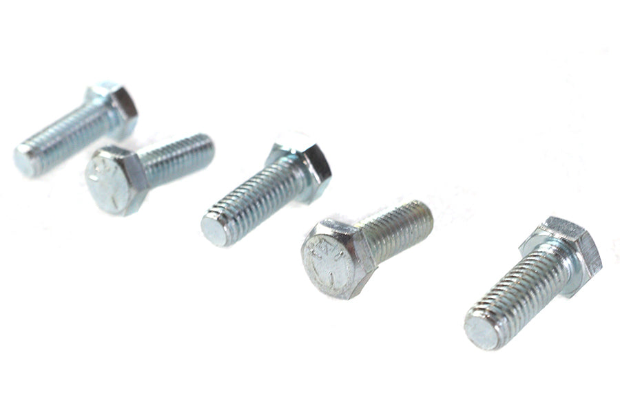 HARLEY Hex Cap Bolts Zinc 3/8 inch x 1 inch Fits 0-  All, models