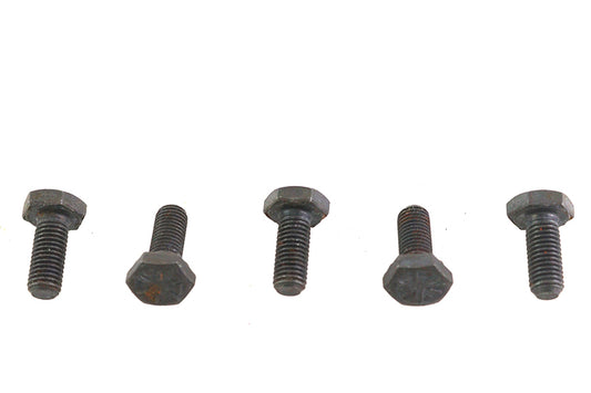 HARLEY Black Hex Cap Bolts 1/4 inch-20 x 3/8 inch Fits 0-  All, models