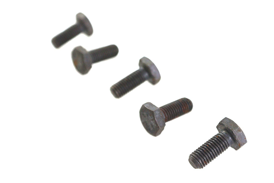 HARLEY Black Hex Cap Bolts 1/4 inch-20 x 3/8 inch Fits 0-  All, models