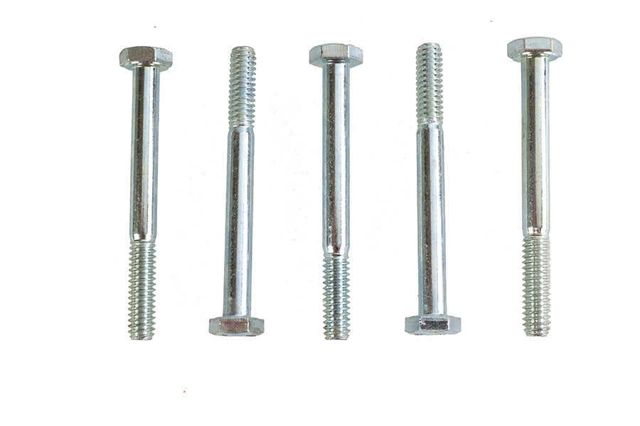 HARLEY Zinc Hex Cap Bolts 1/4 inch-20 x 2-1/2 inch Fits 0-  All, models