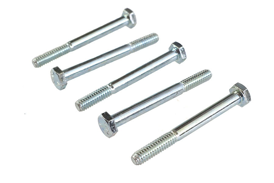 HARLEY Zinc Hex Cap Bolts 1/4 inch-20 x 2-1/2 inch Fits 0-  All, models