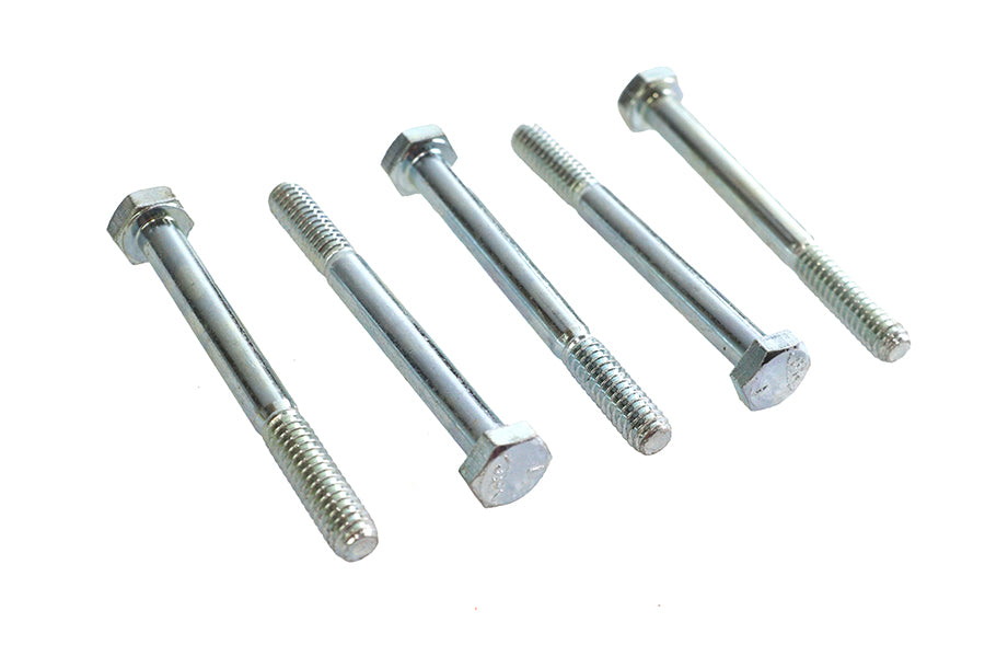 HARLEY Zinc Hex Cap Bolts 1/4 inch-20 x 2-1/2 inch Fits 0-  All, models