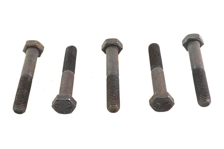 HARLEY Black Hex Cap Bolts 5/16 inch-24 x 1-7/8 inch Fits 0-  All, models