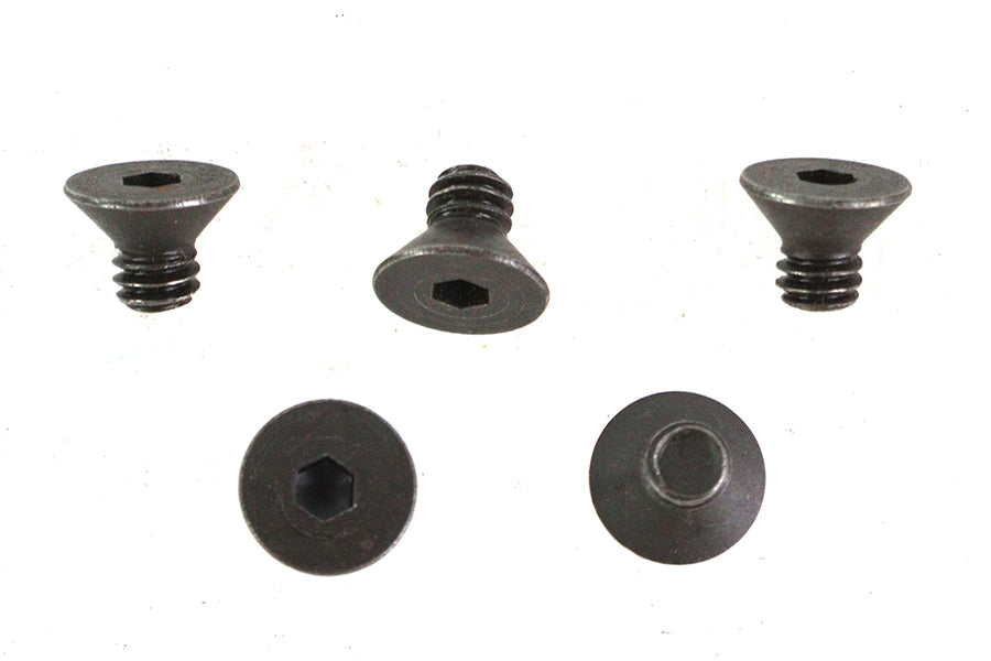 HARLEY Allen Flat Head Screws Black 1/4 inch-20 x 3/8 inch Fits 0-  All, models