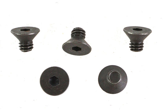 HARLEY Allen Flat Head Screws Black 1/4 inch-20 x 3/8 inch Fits 0-  All, models