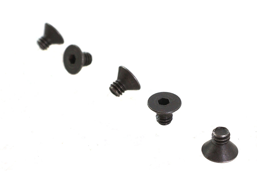 HARLEY Allen Flat Head Screws Black 1/4 inch-20 x 3/8 inch Fits 0-  All, models