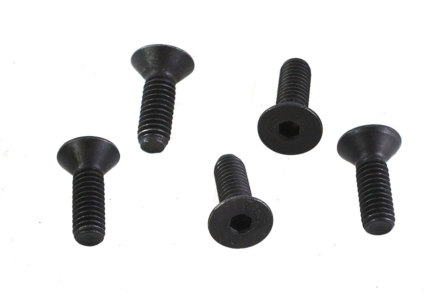 HARLEY Innensechskant-Flachkopfschrauben Schwarz 5/16 Zoll-18 x 1 Zoll Passend für 0- Alle, Modelle