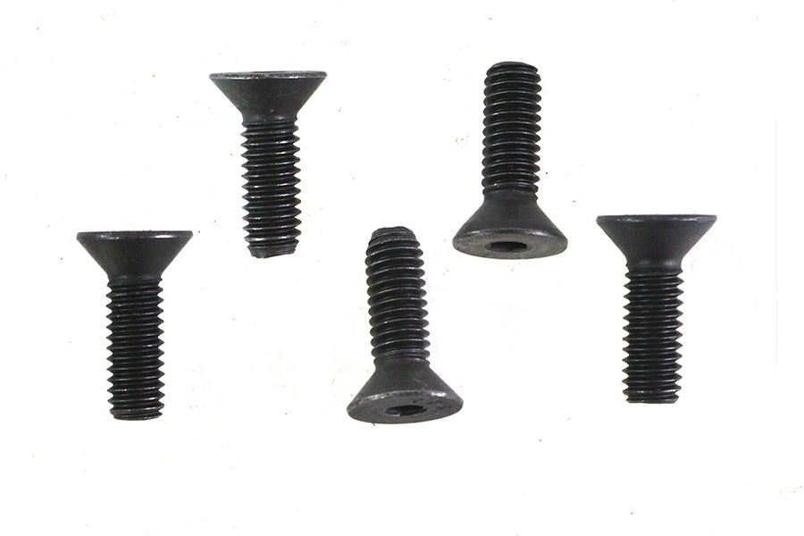 HARLEY Innensechskant-Flachkopfschrauben Schwarz 5/16 Zoll-18 x 1 Zoll Passend für 0- Alle, Modelle