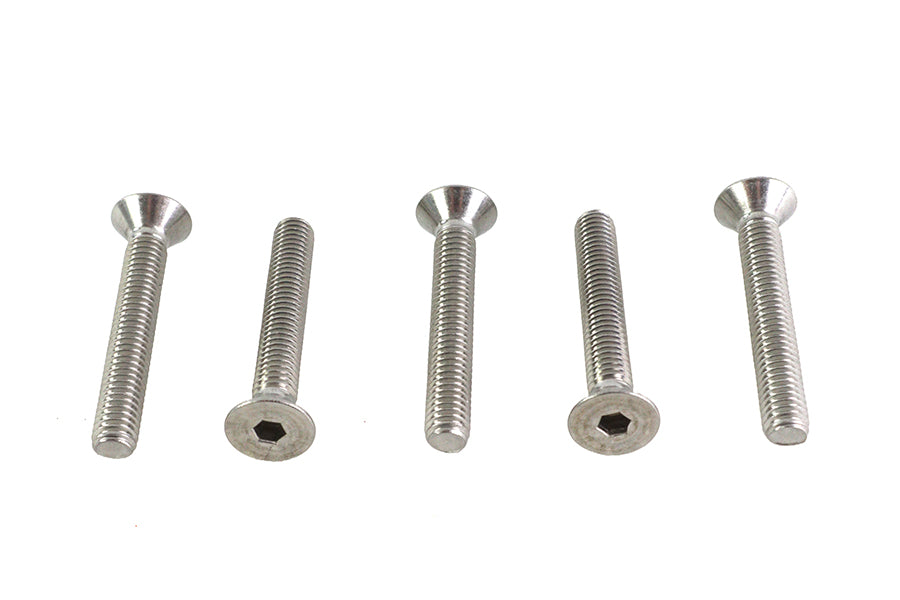 HARLEY Allen Flat Head Screws Stainless Steel 3/8 inch-16 x 2-1/2 i Fits 0-  All, models