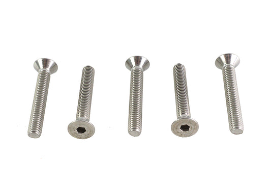 HARLEY Allen Flat Head Screws Stainless Steel 3/8 inch-16 x 2-1/2 i Fits 0-  All, models