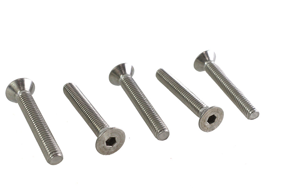 HARLEY Allen Flat Head Screws Stainless Steel 3/8 inch-16 x 2-1/2 i Fits 0-  All, models